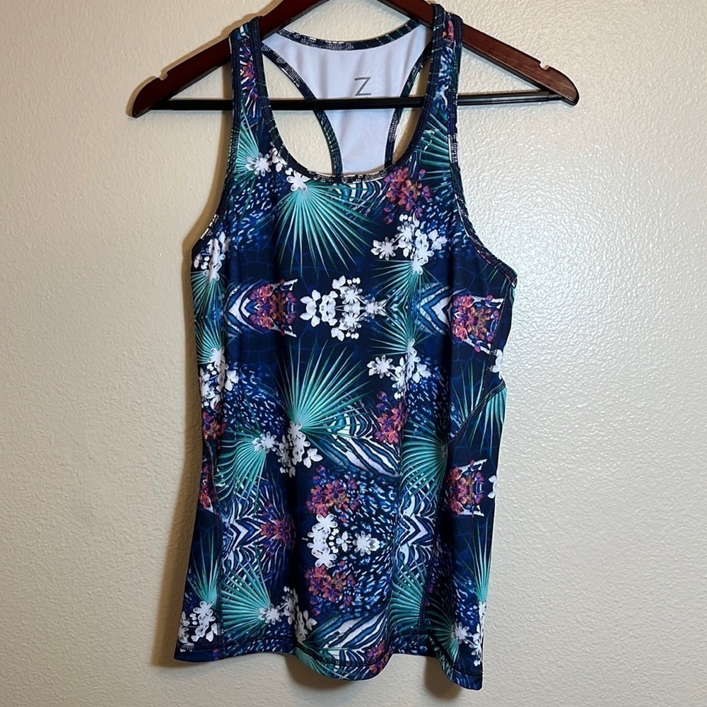 Zella Floral Athletic Tank Top